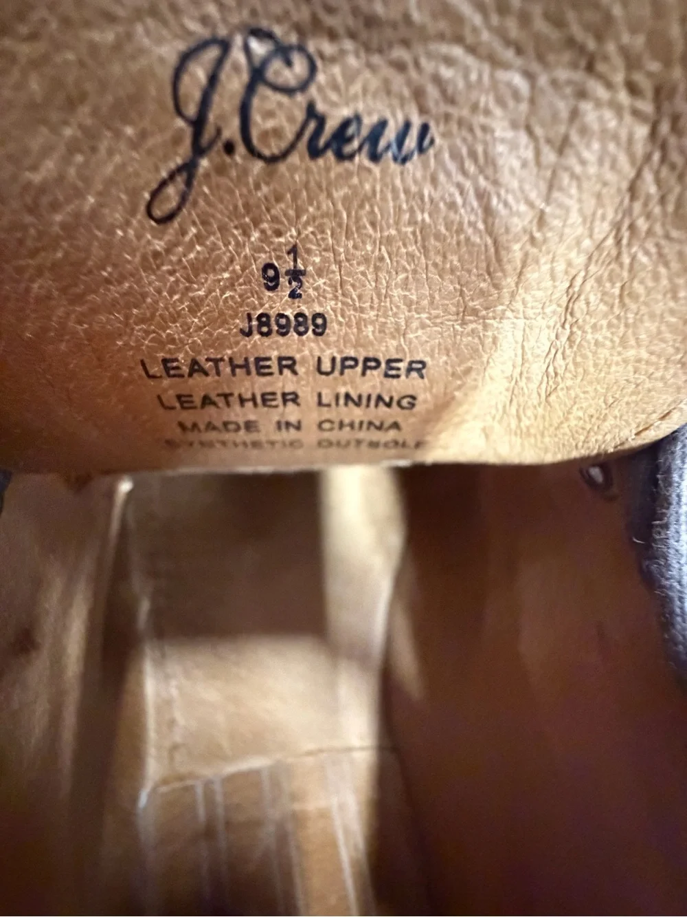J.Crew Superior Boots & Shoes Men’s 9.5 Brown Leather Plain Toe Derby Shoes B54